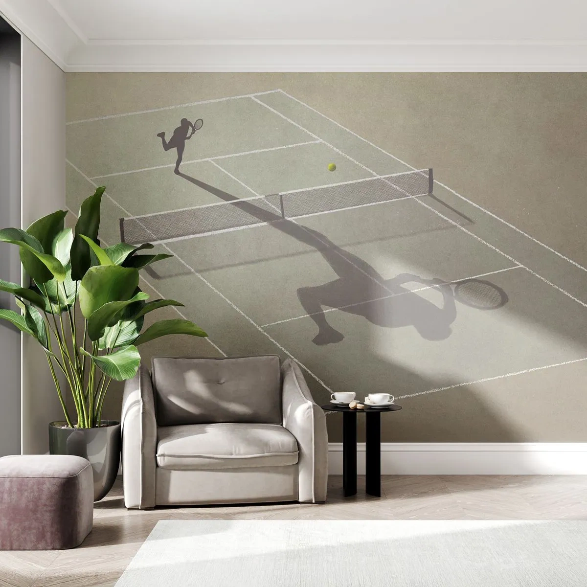 Fototapet Standard Eco - Overvind dig selv - Tennis, Domstole, Sport - 350x256 cm