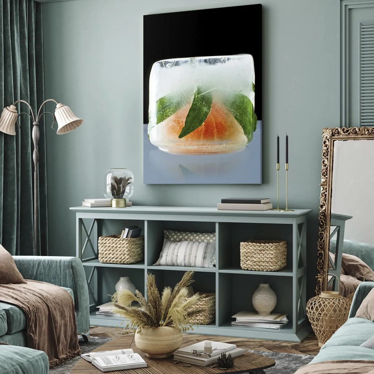 Lærredstryk - Billede på lærred - Frisk og kølig - 50x70 cm