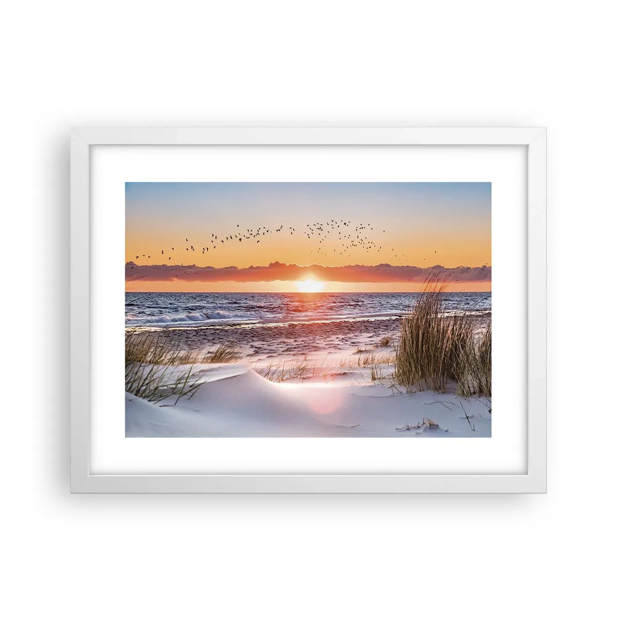 Plakat i hvid ramme - Vandret landskab - 40x30 cm
