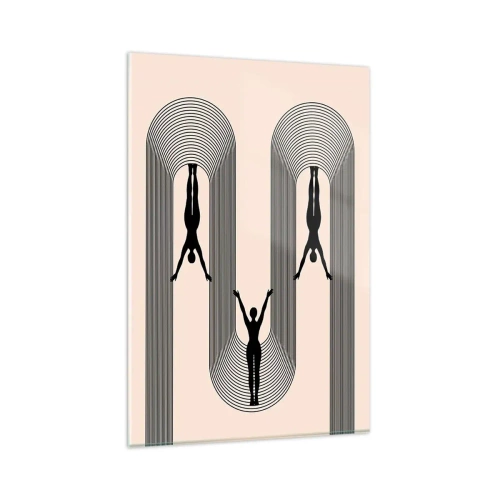 Billede på glas - På hovedet nedad - 80x120 cm