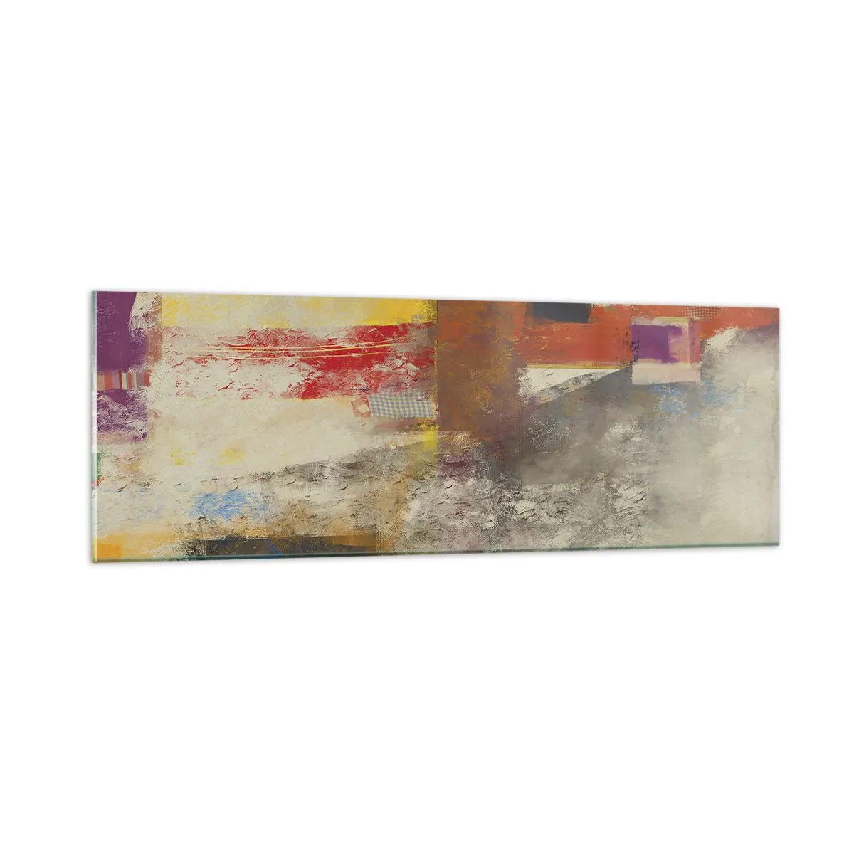 Billede på glas - Geometri af farver - 90x30 cm
