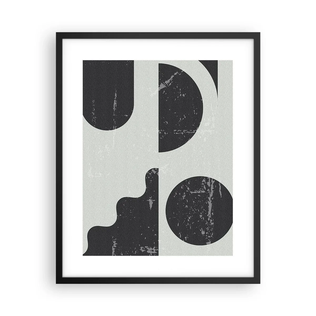 Plakat i sort ramme - Komposition over og under - 40x50 cm