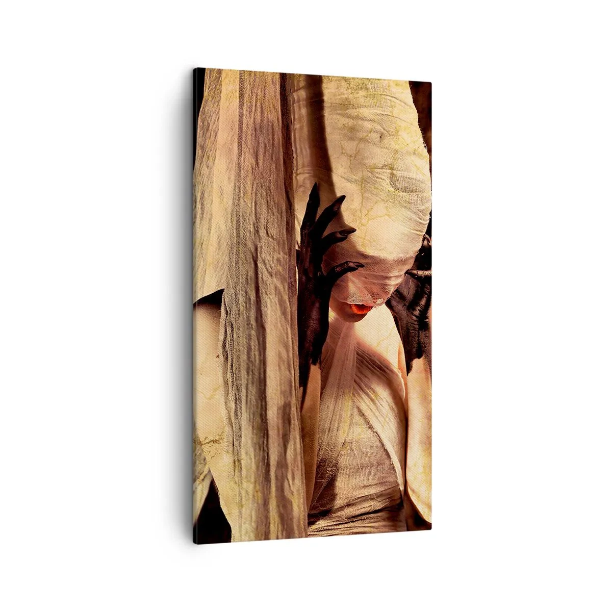 Lærredstryk - Billede på lærred - Mellem godt og ondt - 45x80 cm