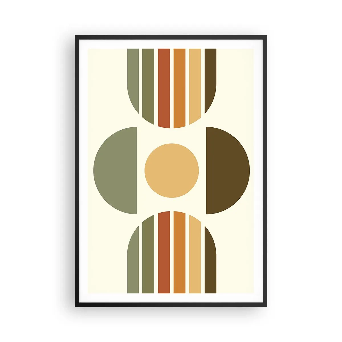 Plakat i sort ramme - I jordfarver - 70x100 cm