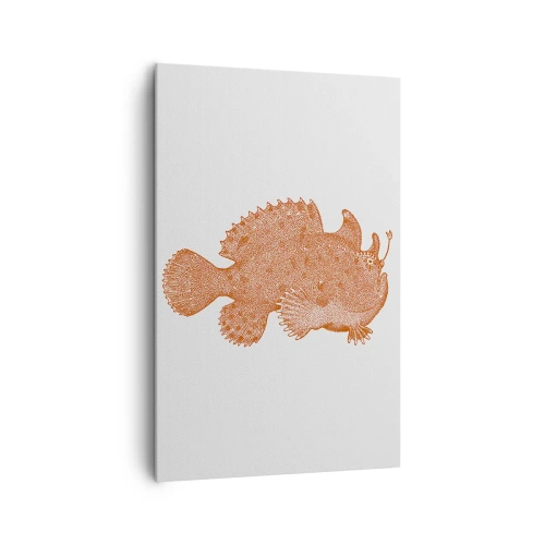 Lærredstryk - Billede på lærred - Og dog en fisk - 80x120 cm