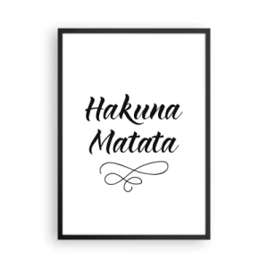 Plakat i sort ramme - Bedste råd - 50x70 cm