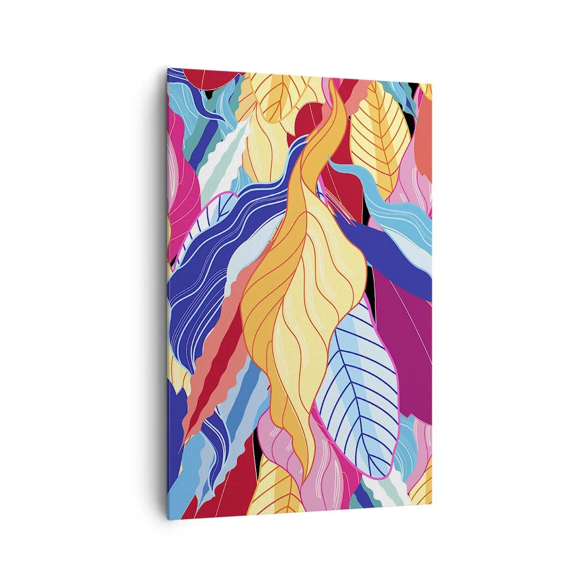 Lærredstryk - Billede på lærred - Et farverigt rod - 80x120 cm