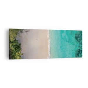 Lærredstryk - Billede på lærred - Paradis strand - 140x50 cm