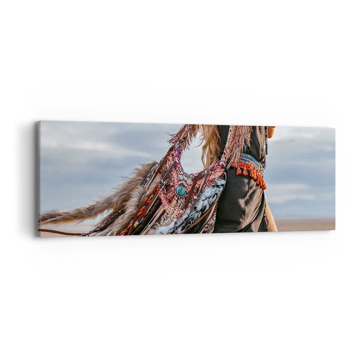 Lærredstryk - Billede på lærred - Shamanens pige - 90x30 cm