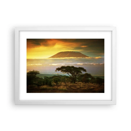 Plakat i hvid ramme - En rejsendes drøm - 40x30 cm