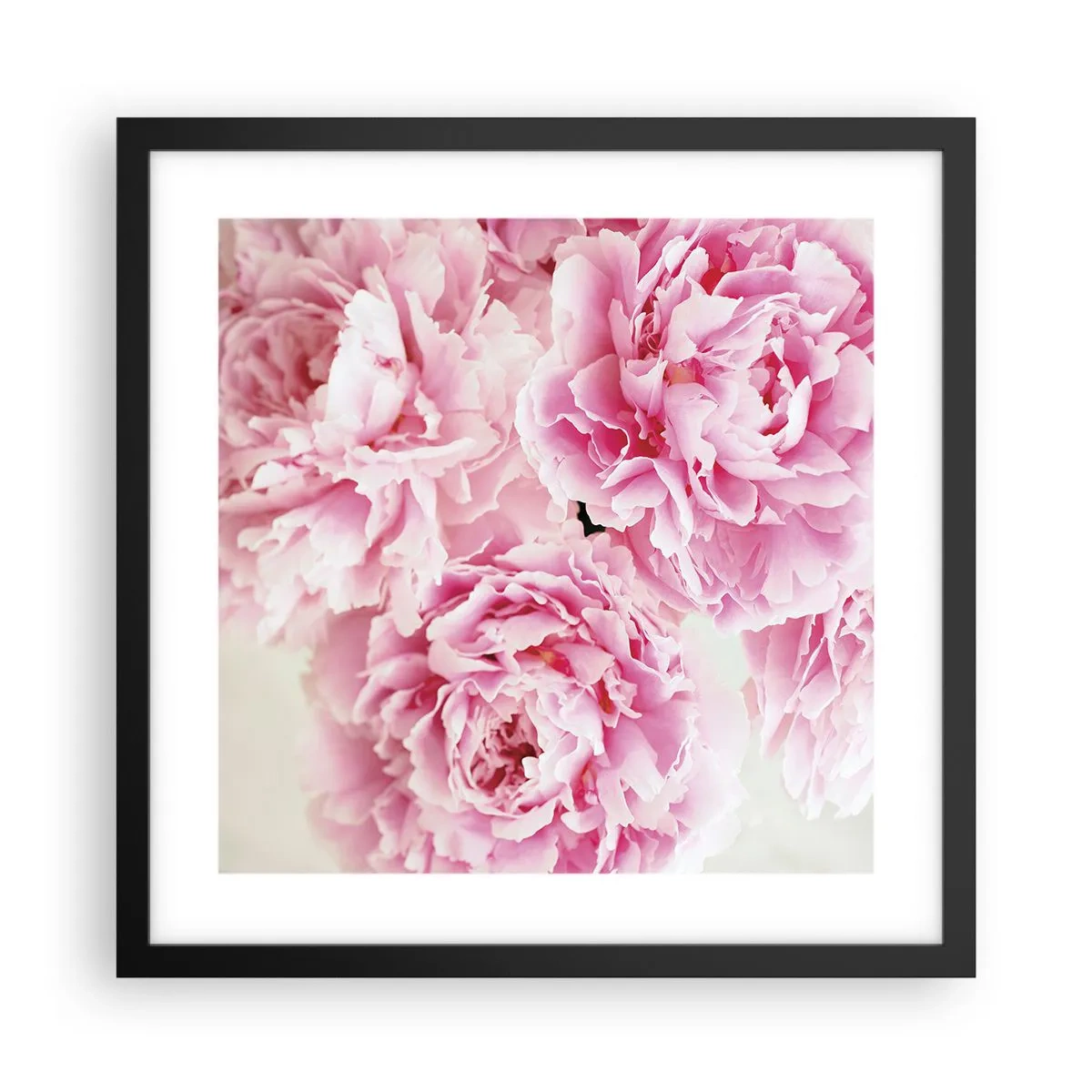 Plakat i sort ramme - I lyserød glamour - 40x40 cm