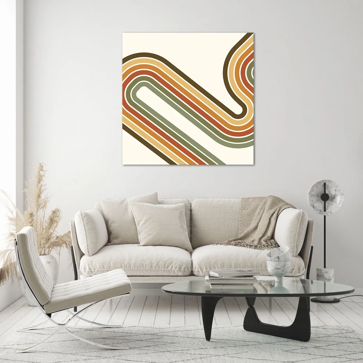 Billede på glas - Zigzag til destinationen - 70x70 cm
