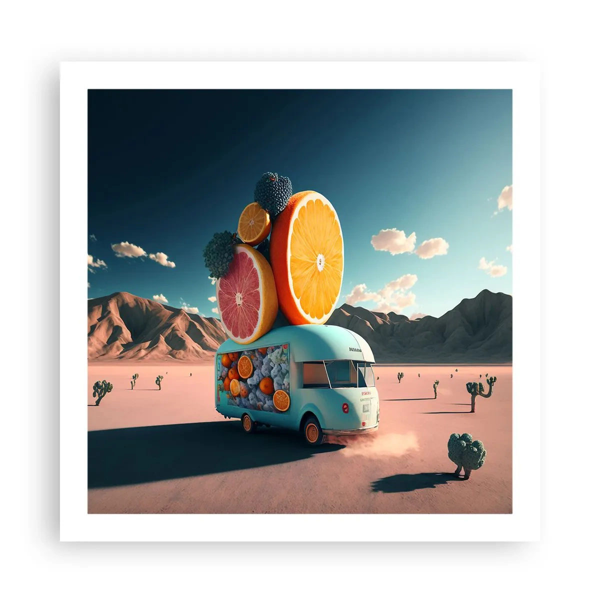 Plakat - En smag af ferie - 60x60 cm