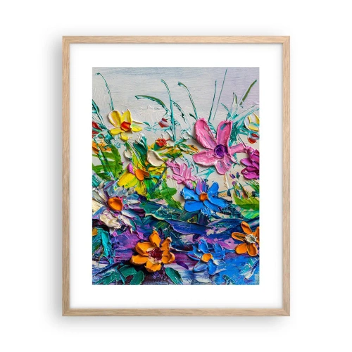 Plakat i ramme af lyst egetræ - Overhovedet ikke et stilleben - 40x50 cm