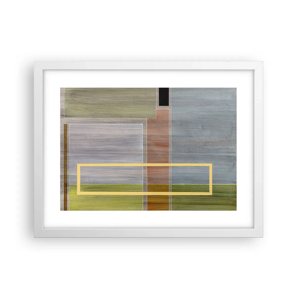 Plakat i hvid ramme - Lige og rolig - 40x30 cm