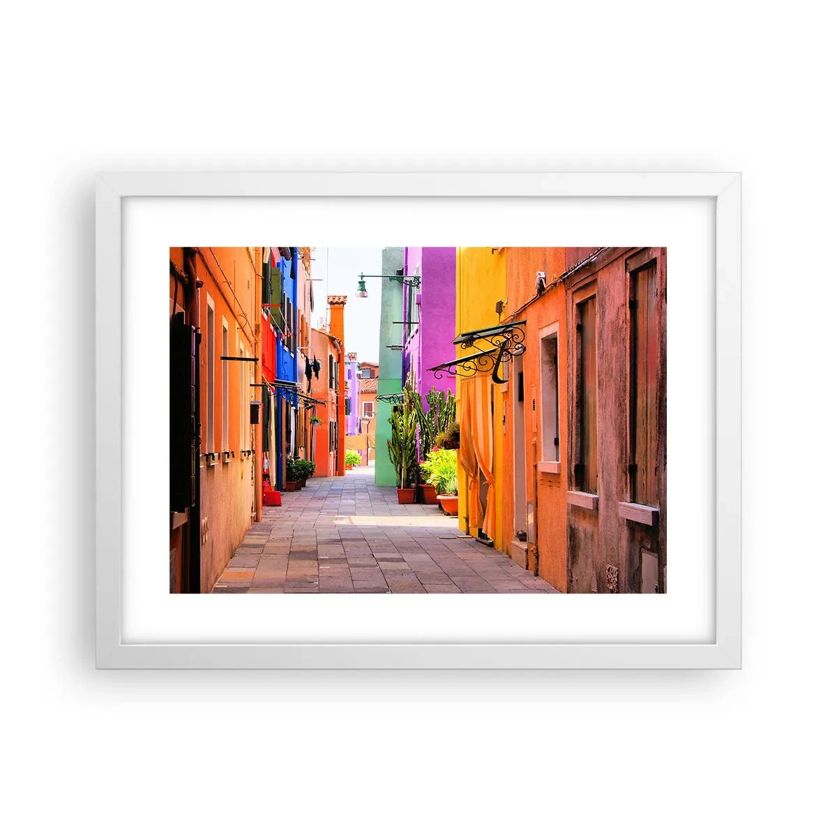 Plakat i hvid ramme - Regnbue gyde - 40x30 cm