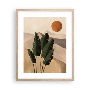 Plakat i ramme af lyst egetræ - Livets triumf - 40x50 cm