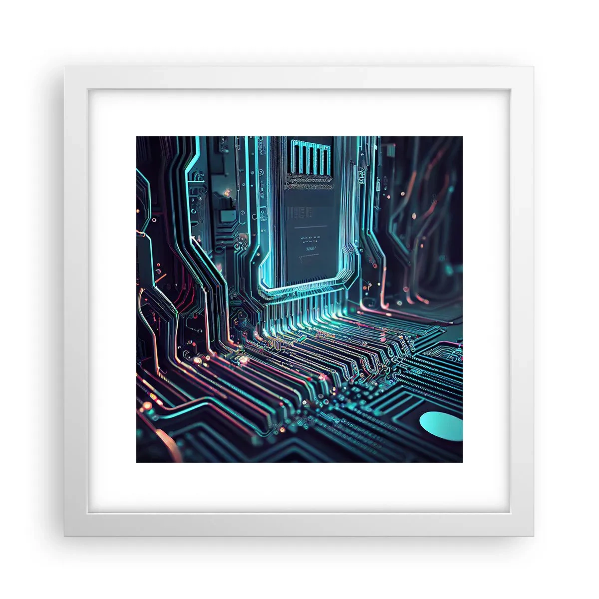 Plakat i hvid ramme - Jeg tror... - 30x30 cm