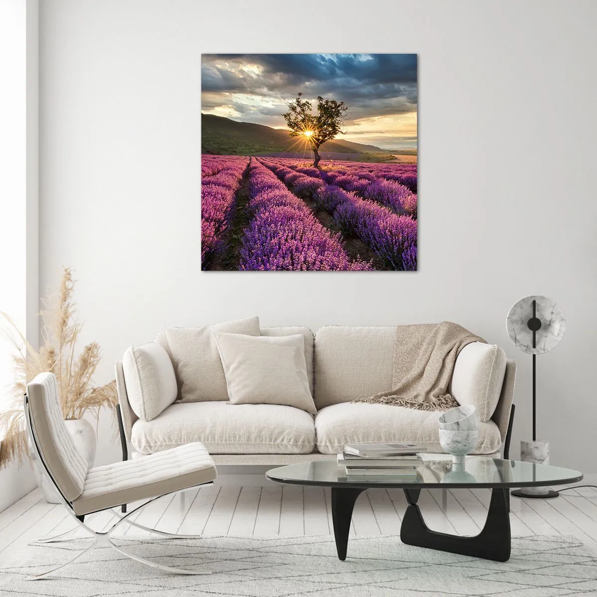 Billede på glas - Lilla aroma - 40x40 cm