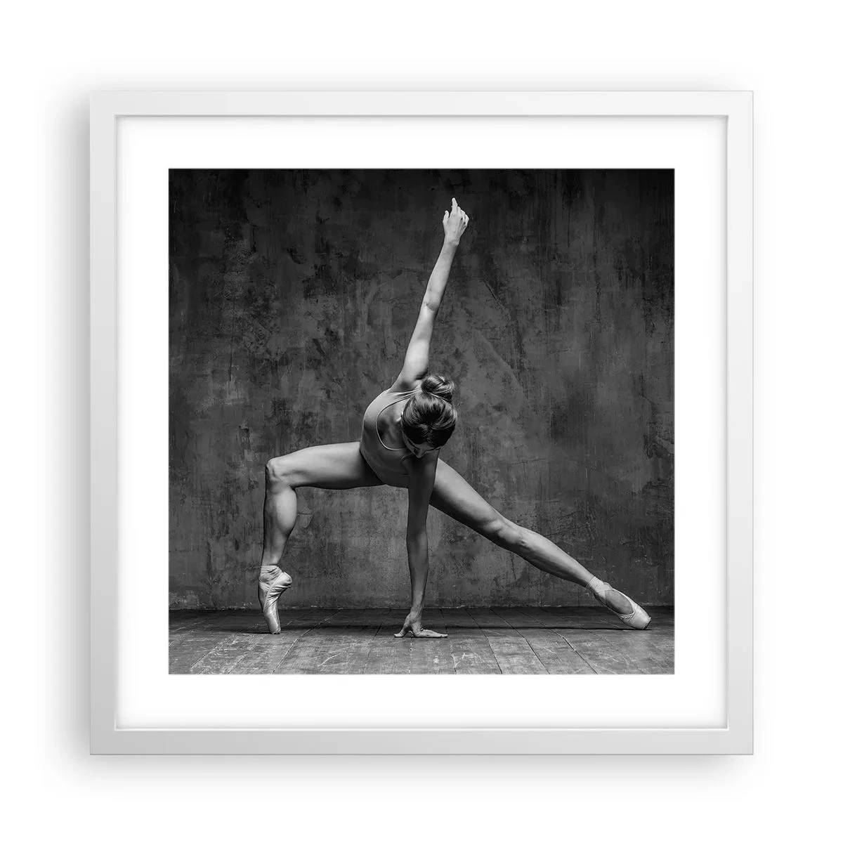 Plakat i hvid ramme - Idealet om balance - 40x40 cm