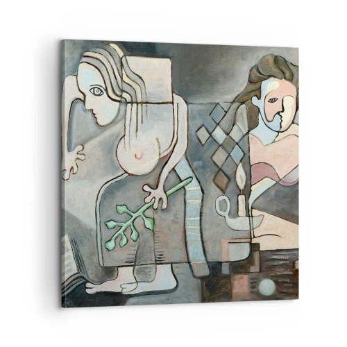 Lærredstryk - Billede på lærred - En mosaik af ånd og materie - 60x60 cm