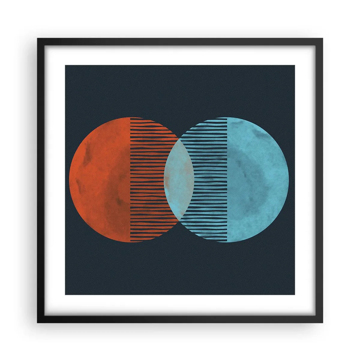 Plakat i sort ramme - Astronomisk fantasi - 50x50 cm