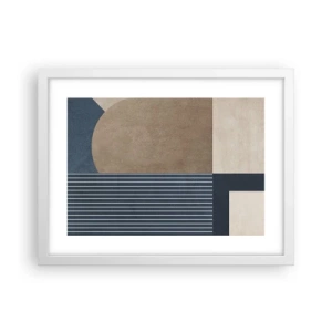 Plakat i hvid ramme - En komposition af enkelhed og rundhed - 40x30 cm