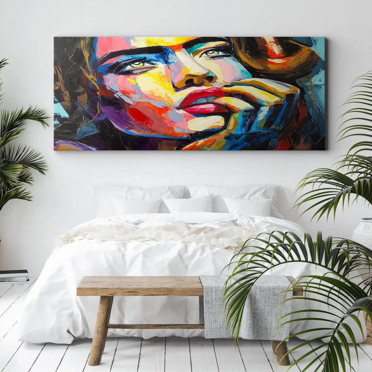 Lærredstryk - Billede på lærred - Drømme som fugle svæver gennem himlen - 100x40 cm