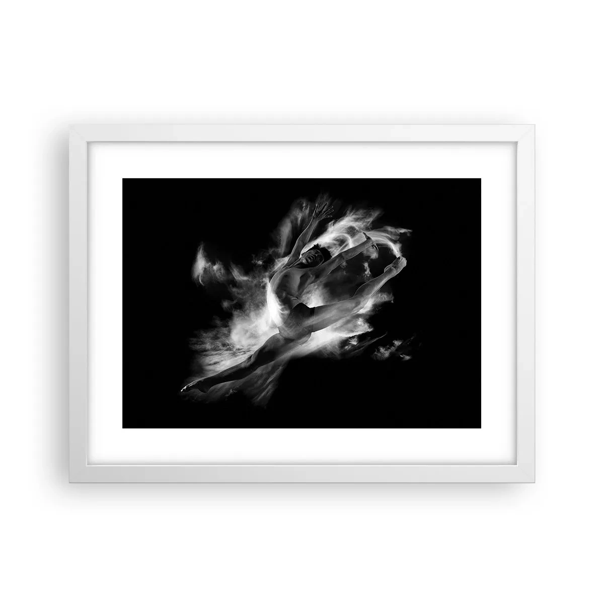 Plakat i hvid ramme - Stoppet under flyvning - 40x30 cm