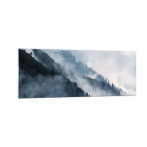 Billede på glas - Bjergenes mystik - 140x50 cm