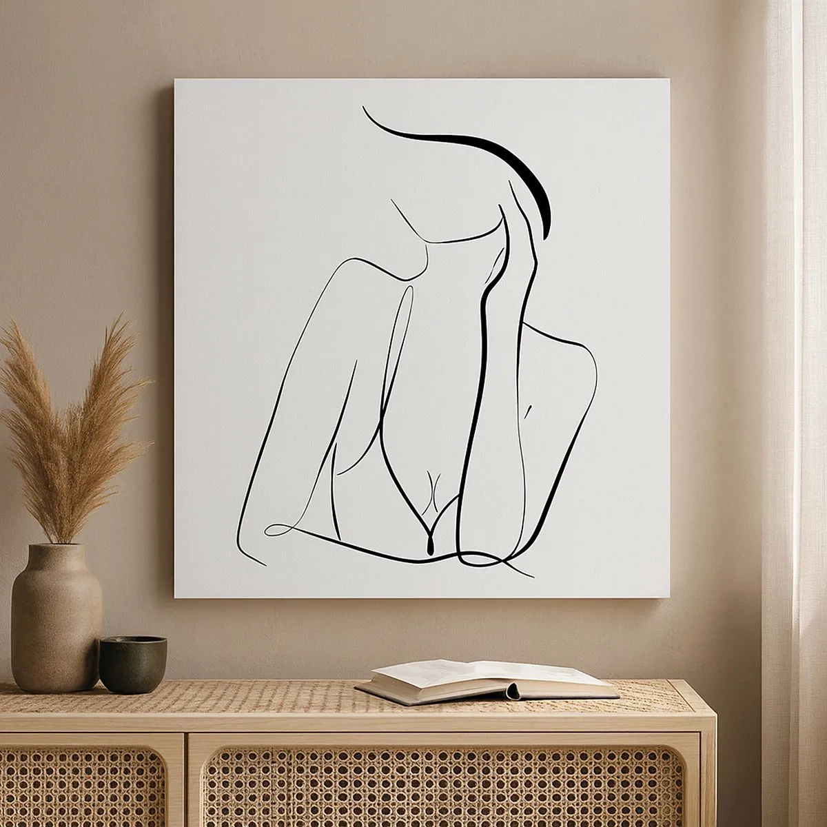 Lærredstryk - Billede på lærred - På bølgen af en drøm - 30x30 cm