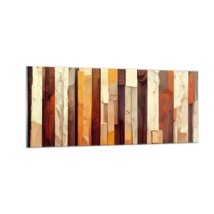 Billede på glas - Hymne af skovens træer - 100x40 cm
