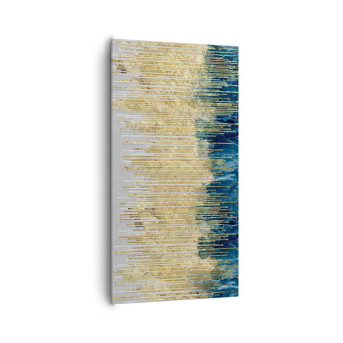 Lærredstryk - Billede på lærred - Forgyldt grænse - 65x120 cm