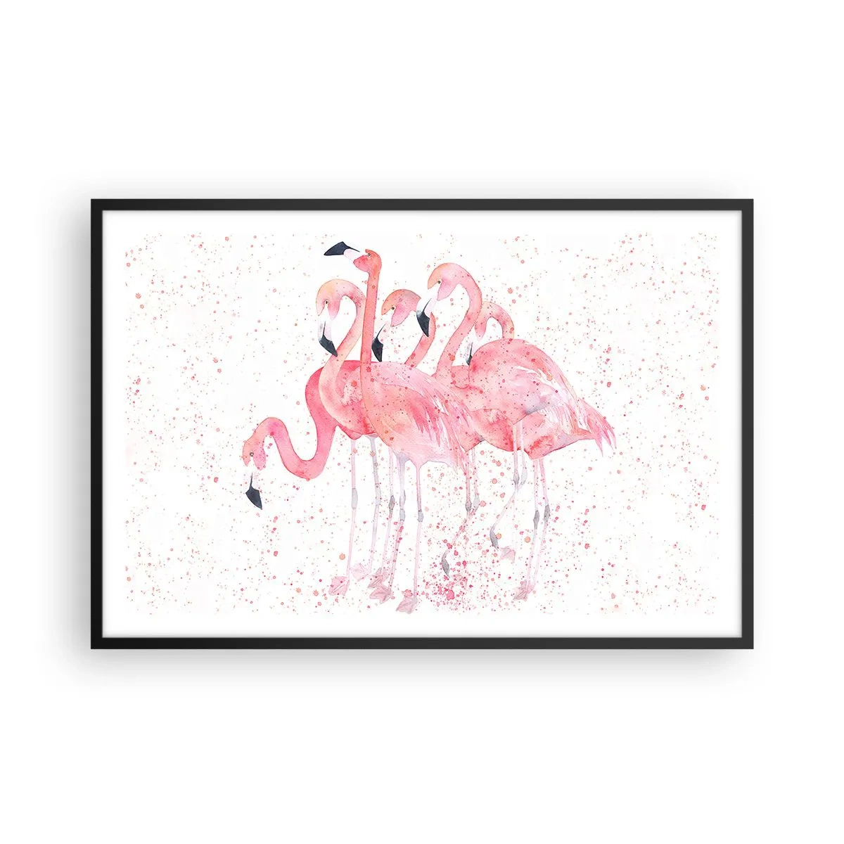 Plakat i sort ramme - Lyserød ansambl - 91x61 cm