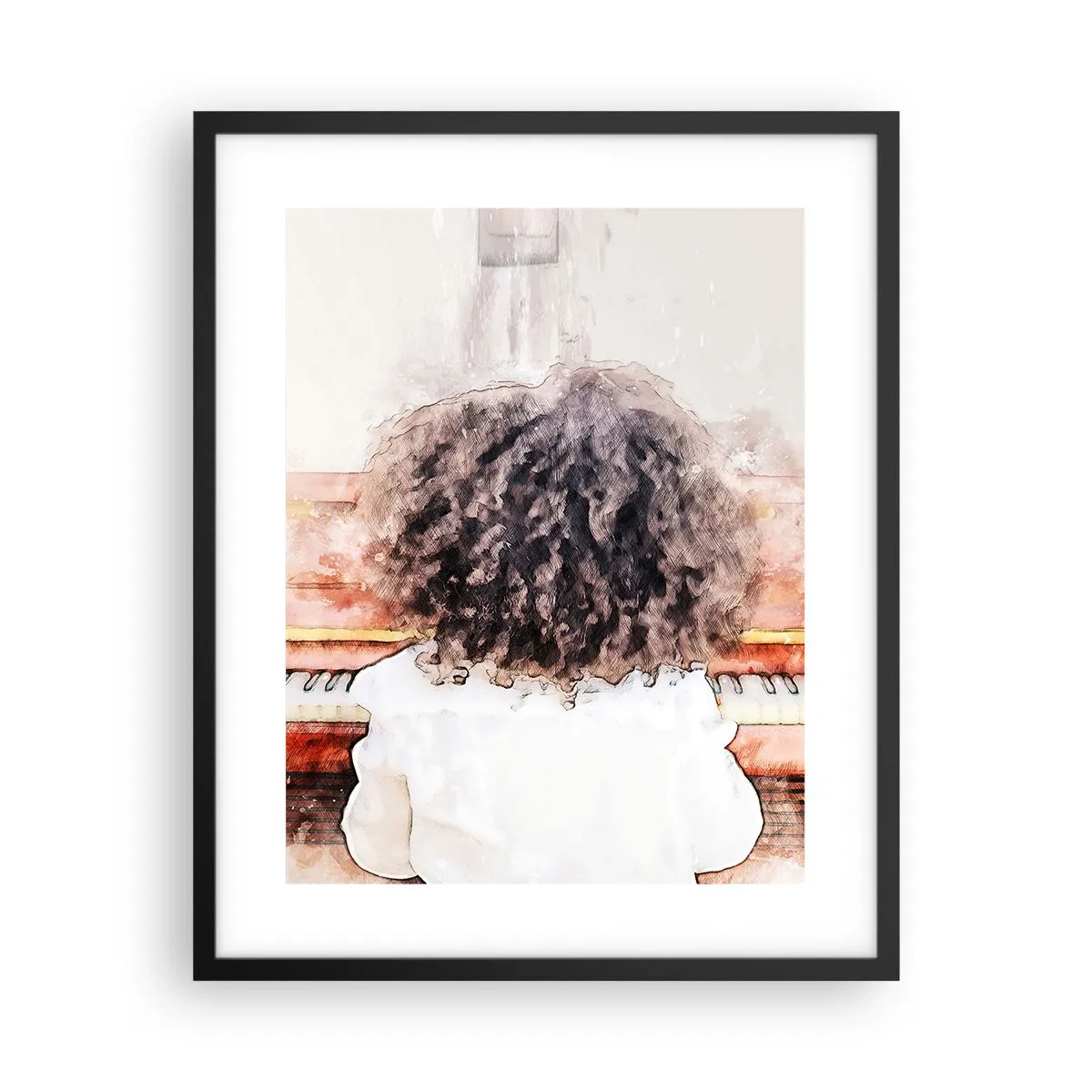 Plakat i sort ramme - i et ny verden - 40x50 cm