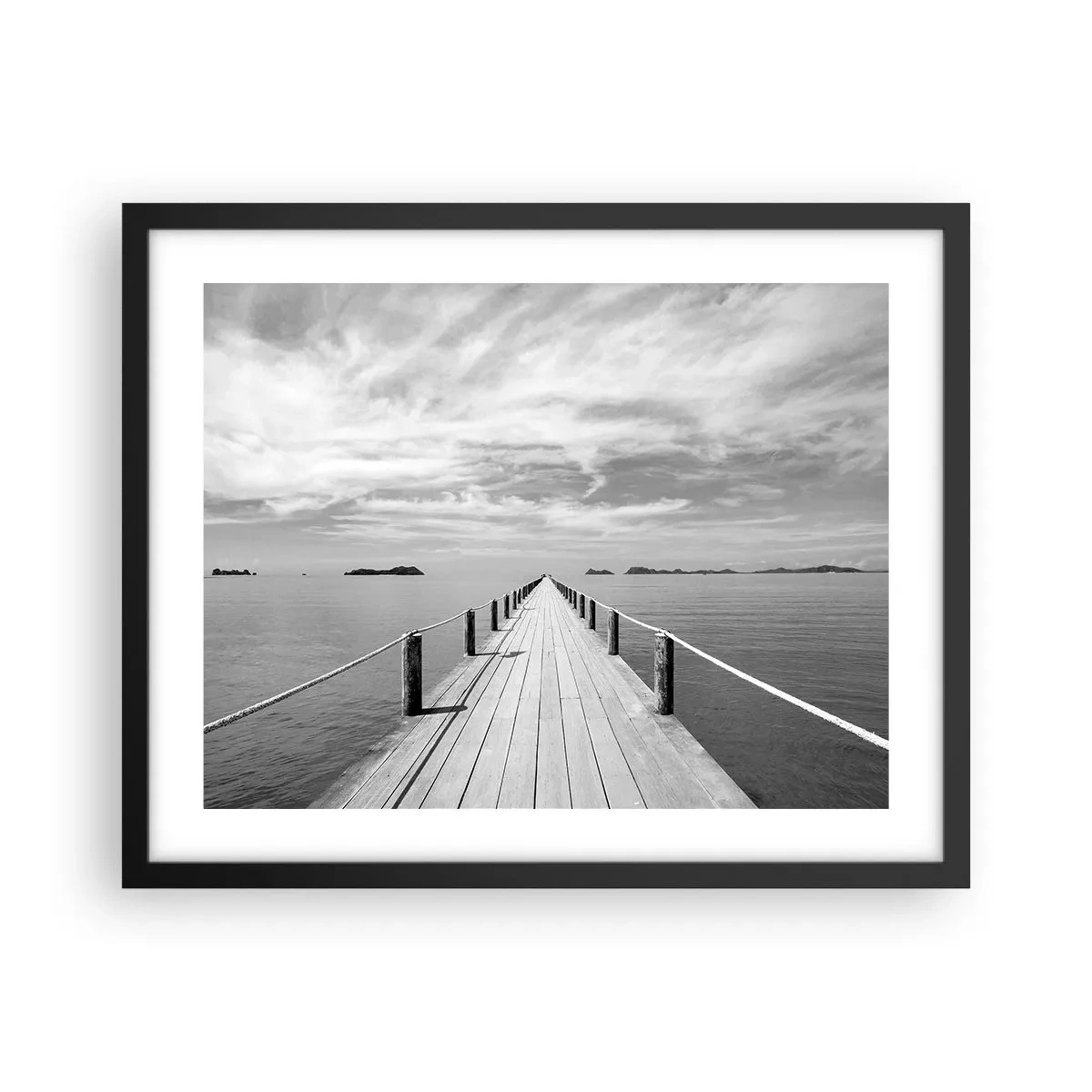 Plakat i sort ramme - Eller måske en rejse... - 50x40 cm