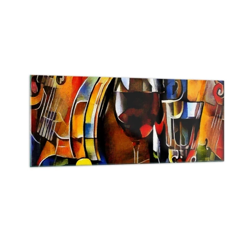 Billede på glas - Og verden bliver mere farverig - 100x40 cm