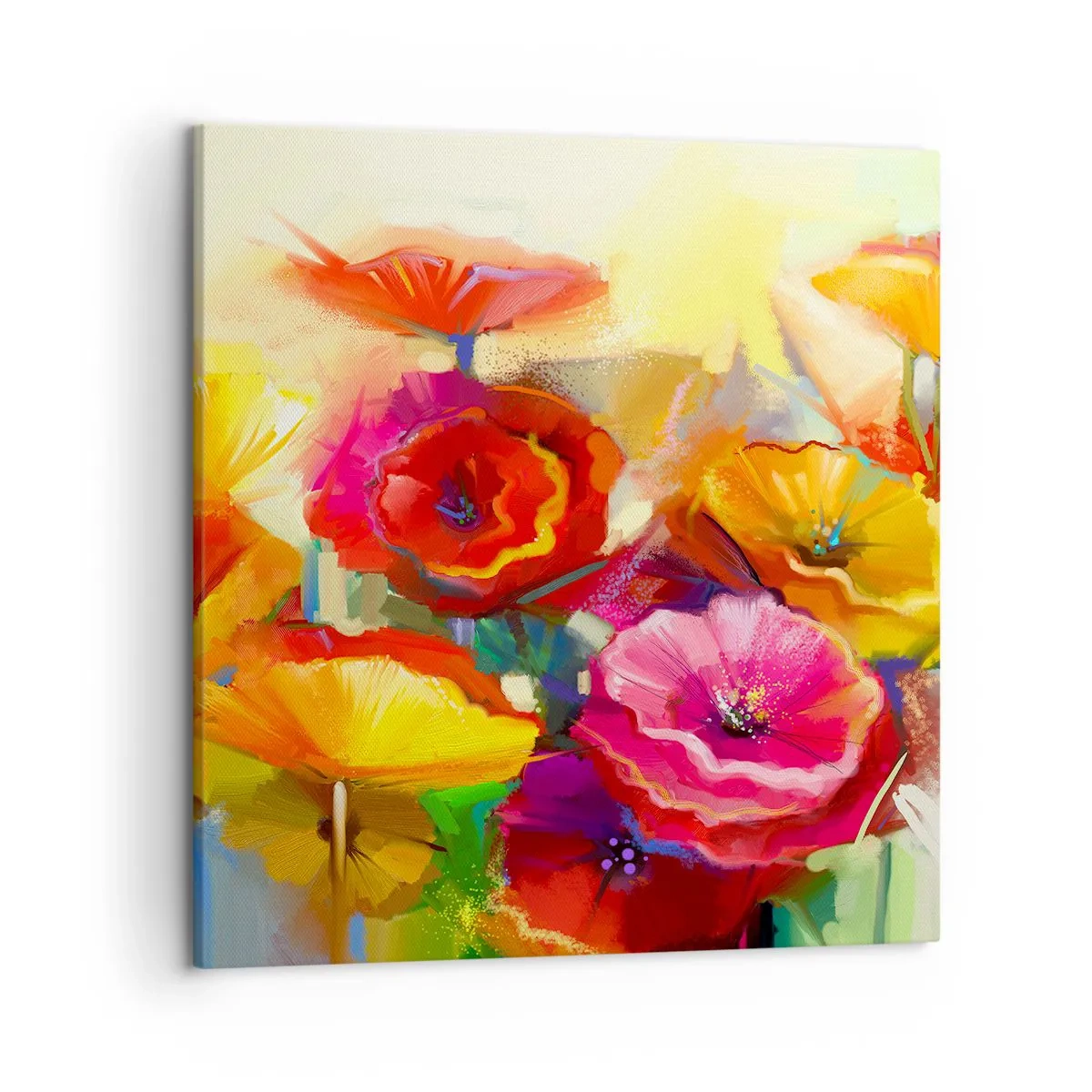 Lærredstryk - Billede på lærred - Ikke kun rødt - 50x50 cm