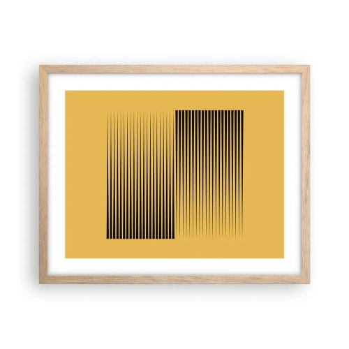 Plakat i ramme af lyst egetræ - Modsætningernes kvadrat - 50x40 cm