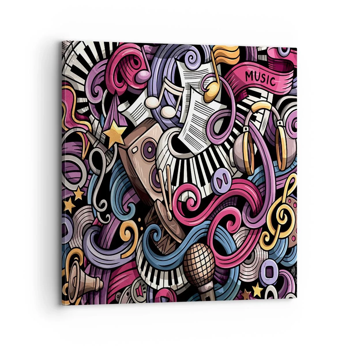 Lærredstryk - Billede på lærred - Kompliceret melodi - 70x70 cm