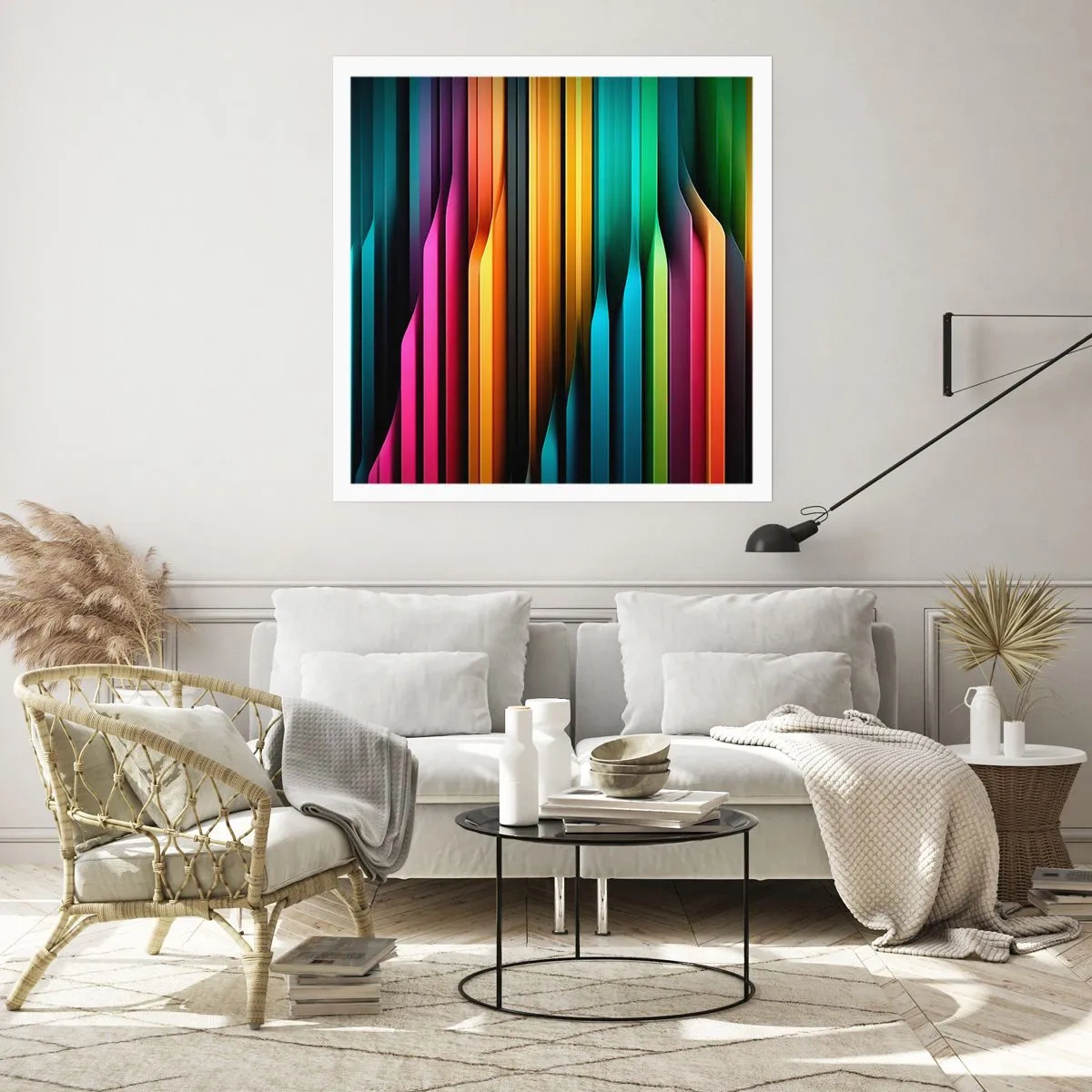 Plakat - Lysende orgel - 60x60 cm