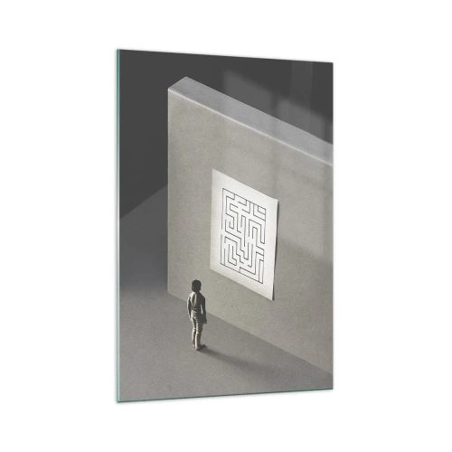 Billede på glas - Men hvor er jeg? - 70x100 cm