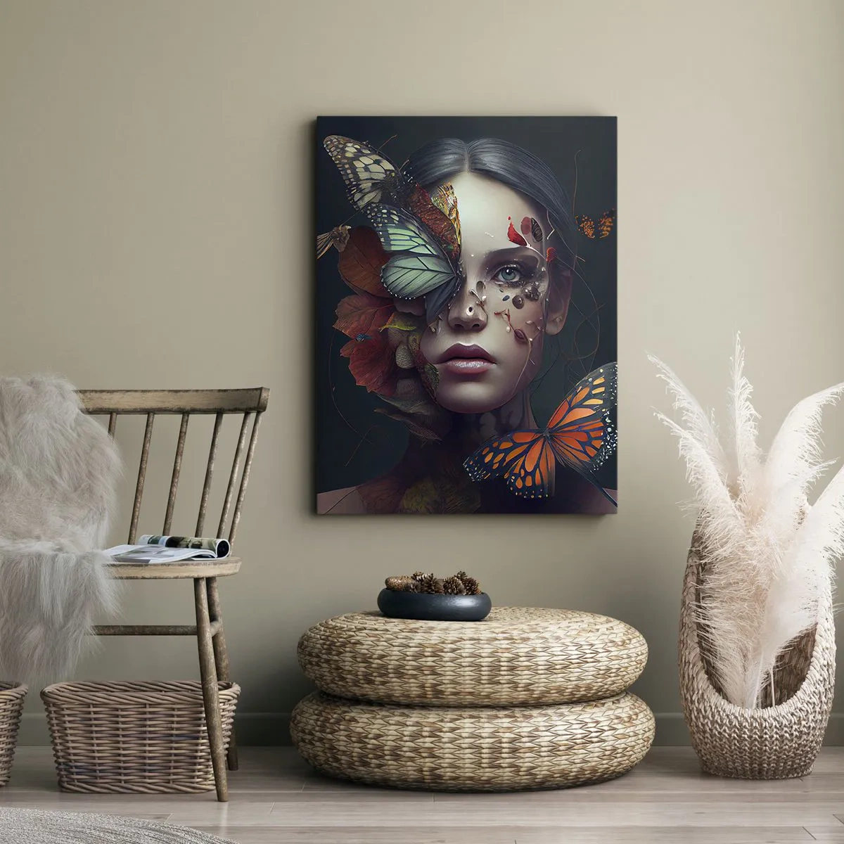 Lærredstryk - Billede på lærred - En vidunderlig metamorfose - 50x70 cm