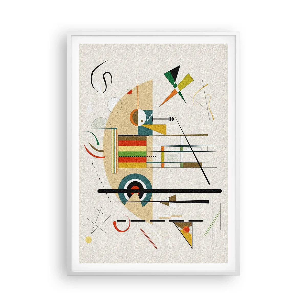 Plakat i hvid ramme - Og verden griner - 70x100 cm