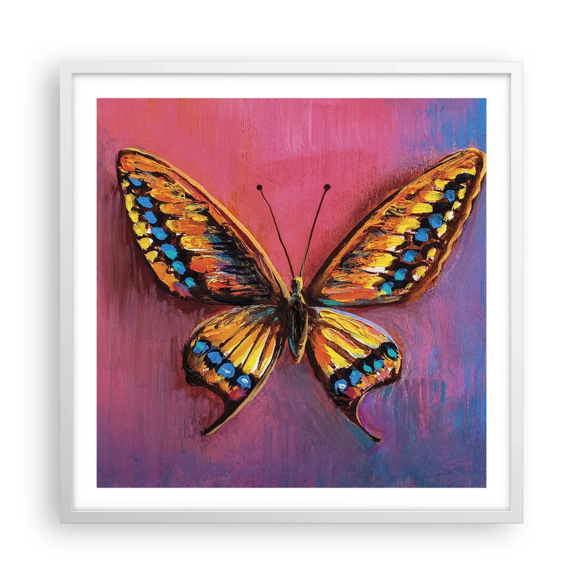 Plakat i hvid ramme - Naturens juvel - 60x60 cm