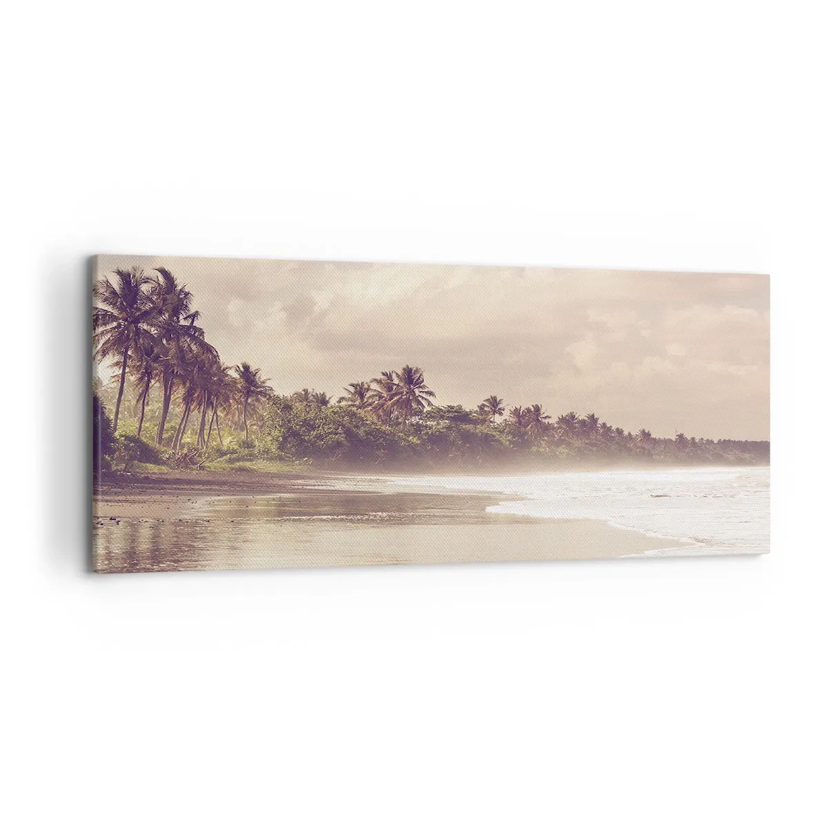 Lærredstryk - Billede på lærred - Kærtegner bølgerne - 120x50 cm