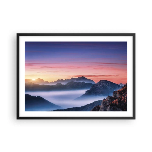 Plakat i sort ramme - Over dalene - 70x50 cm