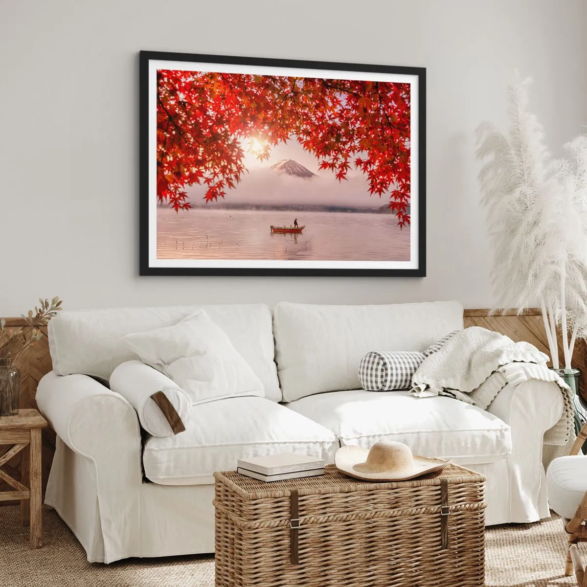Plakat i sort ramme - I en japansk atmosfære - 70x50 cm