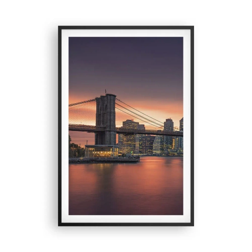 Plakat i sort ramme - Sænket i lilla stilhed - 61x91 cm