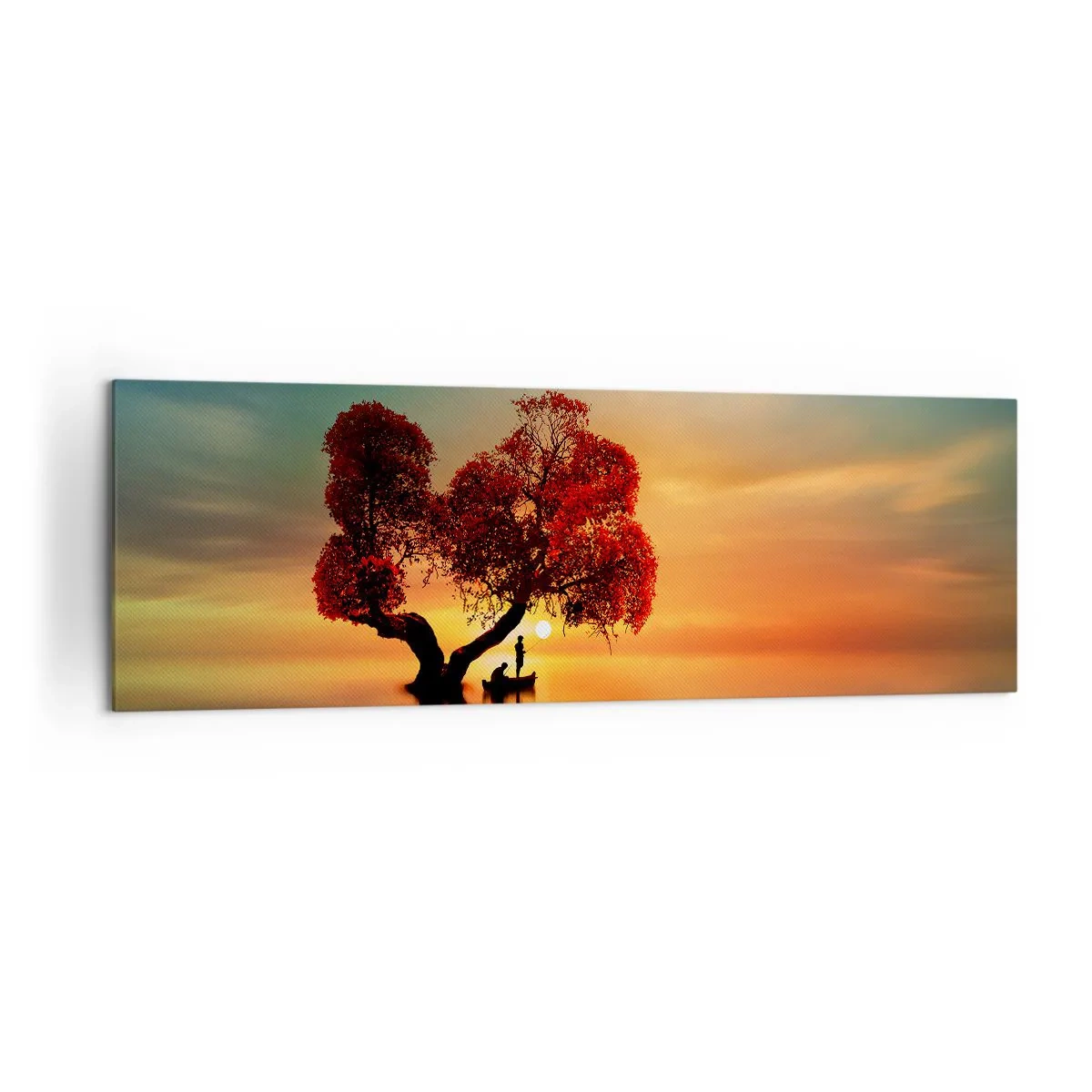 Lærredstryk - Billede på lærred - Fjern og tavs verdensløshed - 160x50 cm